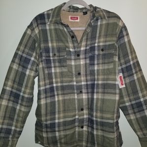 Sherpa flannel jacket